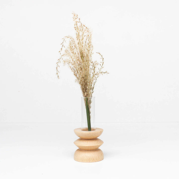 Totem Wooden Bud Vase