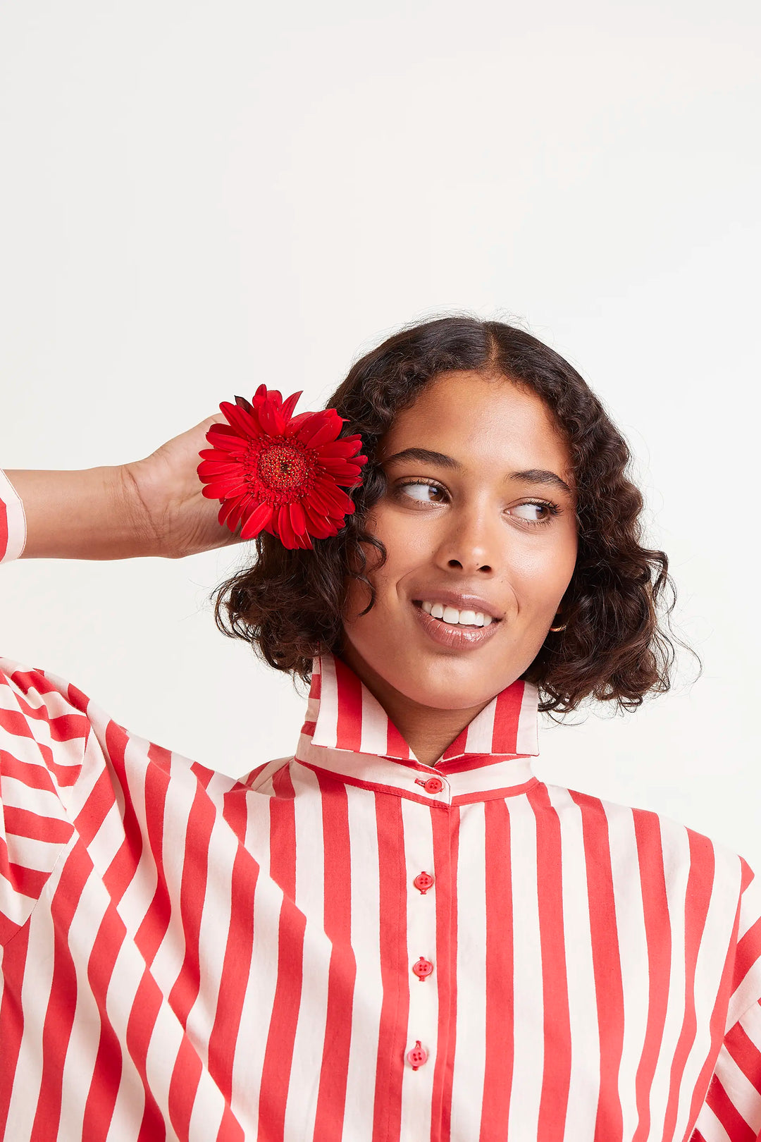 Cherry Stripe Button Down