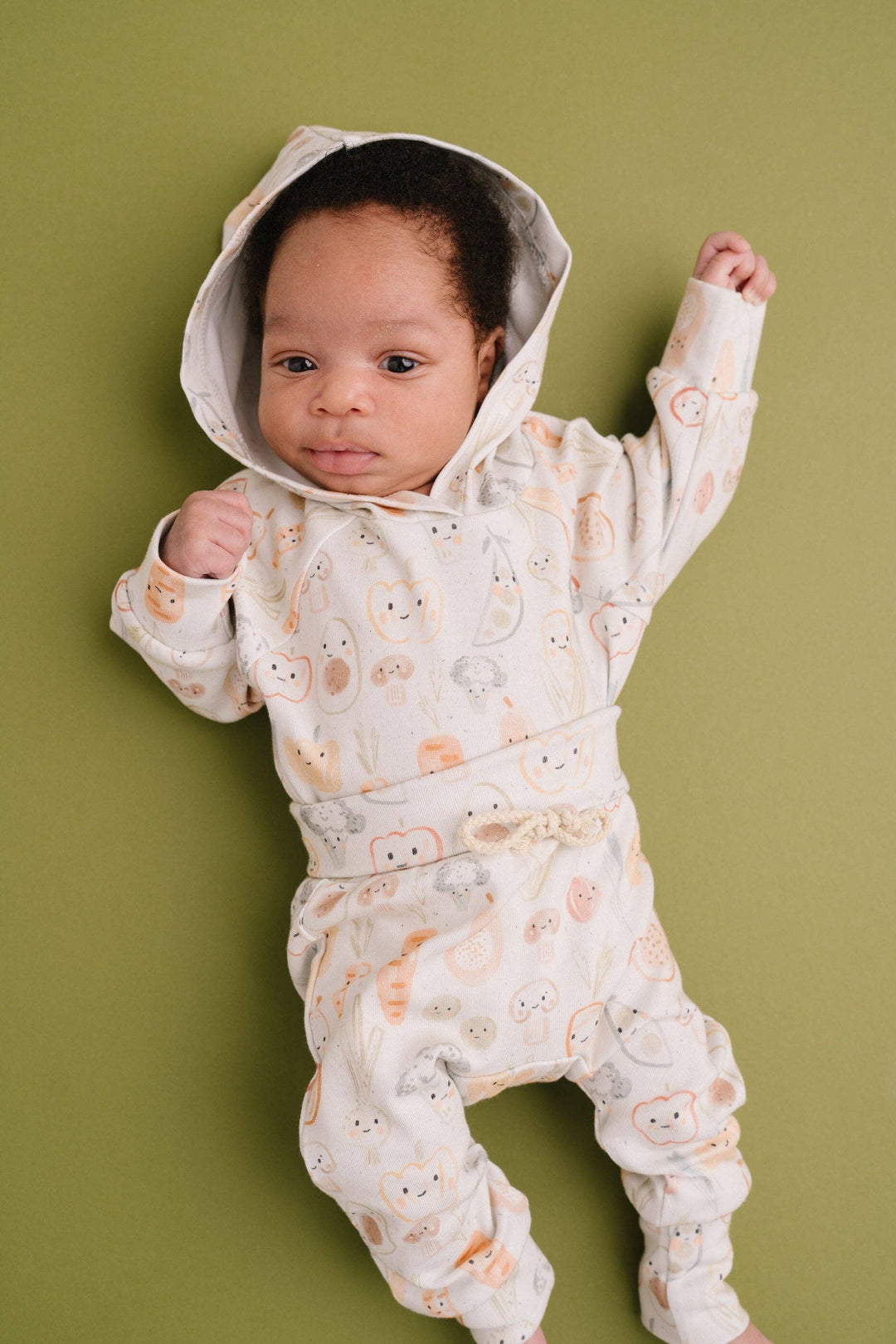 Veggie Friends Hoodie Romper Set