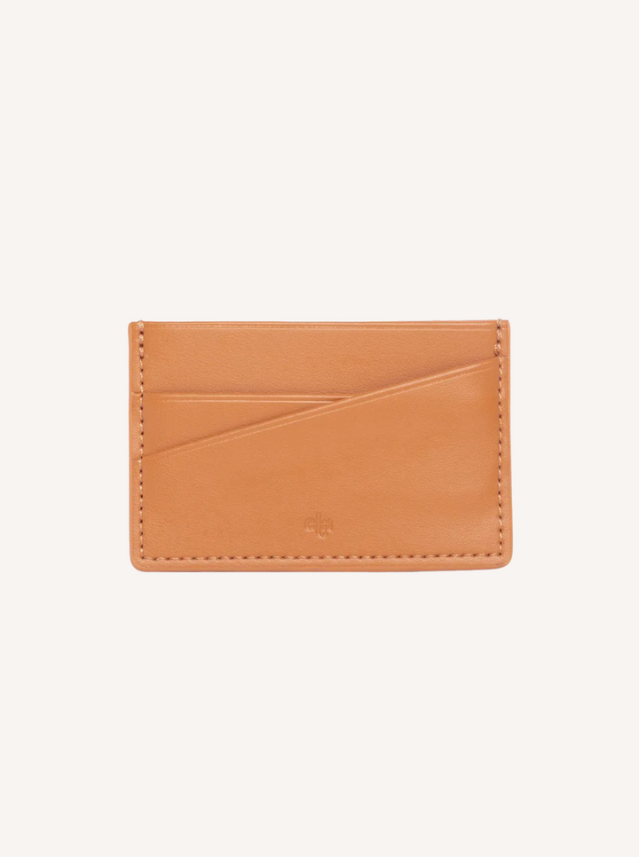 Ela Apple Leather Card Holder - Tan