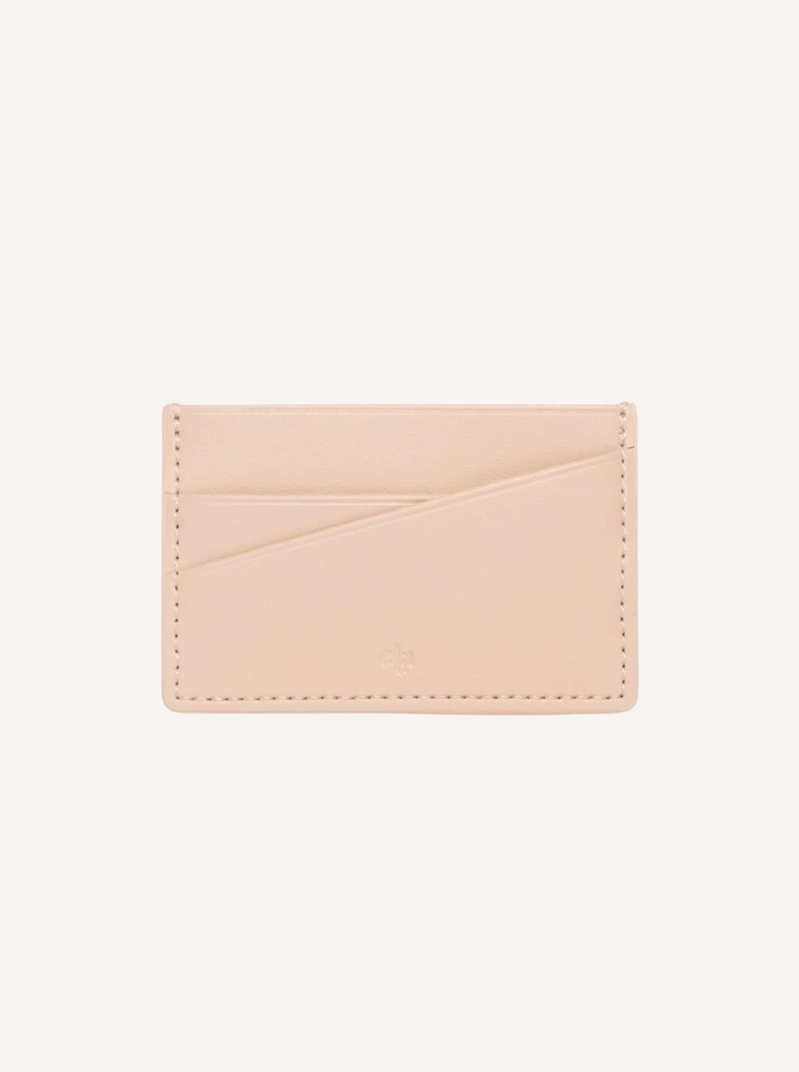 Ela Apple Leather Card Holder - Nude
