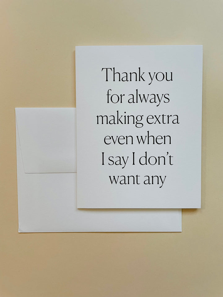 Thanks For Cooking Greeting Card